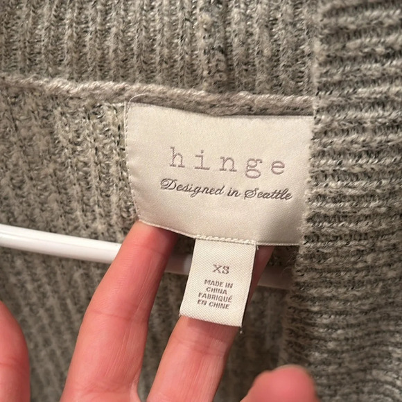 Hinge woman's long gray cardigan - Picture 3 of 9